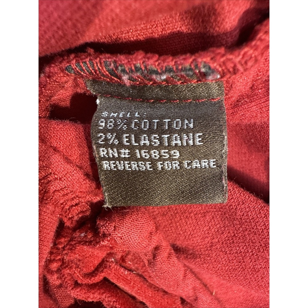 J.McLaughlin Pants Women's 10 Red Velvet Velour Straight Leg Stretch - Picture 11 of 12